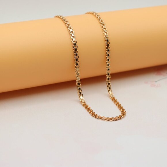 "Chunky Rose Gold Chain Necklace Bold & Stylish Look, XPNL0131 - Picture 3 of 12